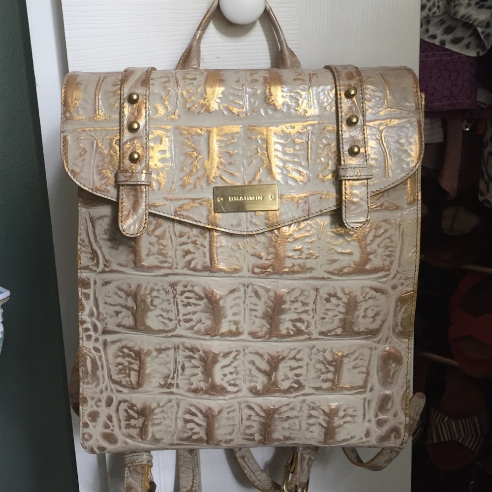 Wow Brahmin Gold Backpack